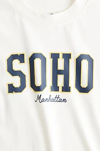 T-shirt en coton imprimé