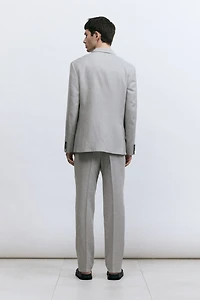 Pantalon classique en laine mélangée