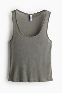 Sheer Ribbed Tank Top