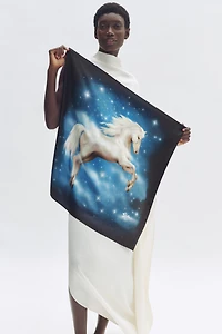 Foulard imprimé en soie