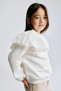 Ruffle-Trimmed Sweatshirt