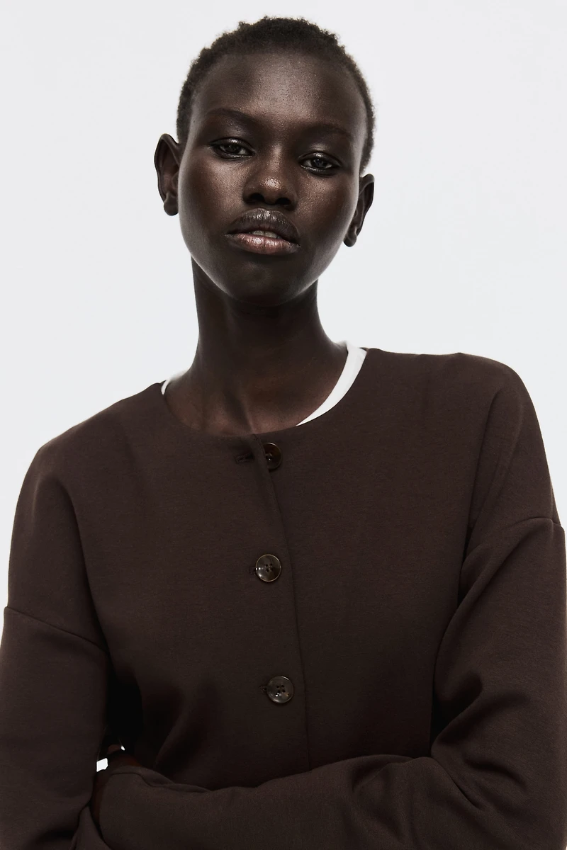 Collarless Scuba Blazer