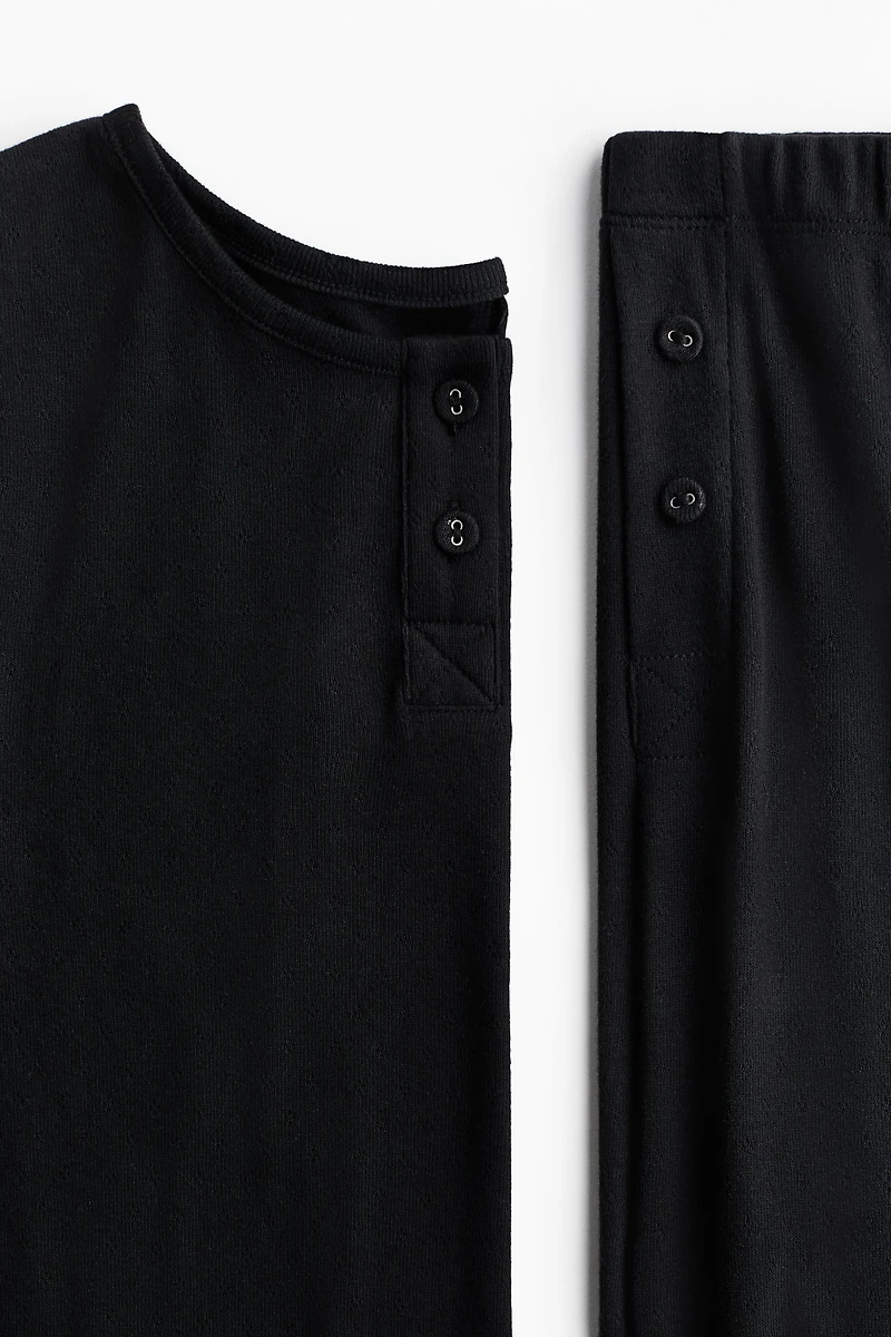 Pointelle-Knit Pajamas