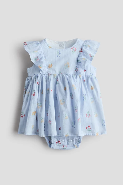 Ruffle-trimmed Bodysuit Dress