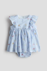 Ruffle-trimmed Bodysuit Dress