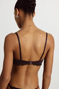 Microfiber and Lace Push-Up Bra