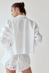 Pajamas with Eyelet Embroidery