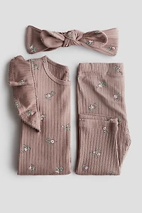 Ensemble 3 pièces en jersey imprimé