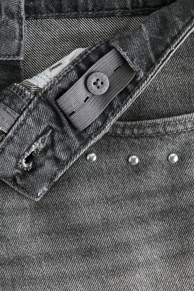 Embroidered-Detail Denim Shorts