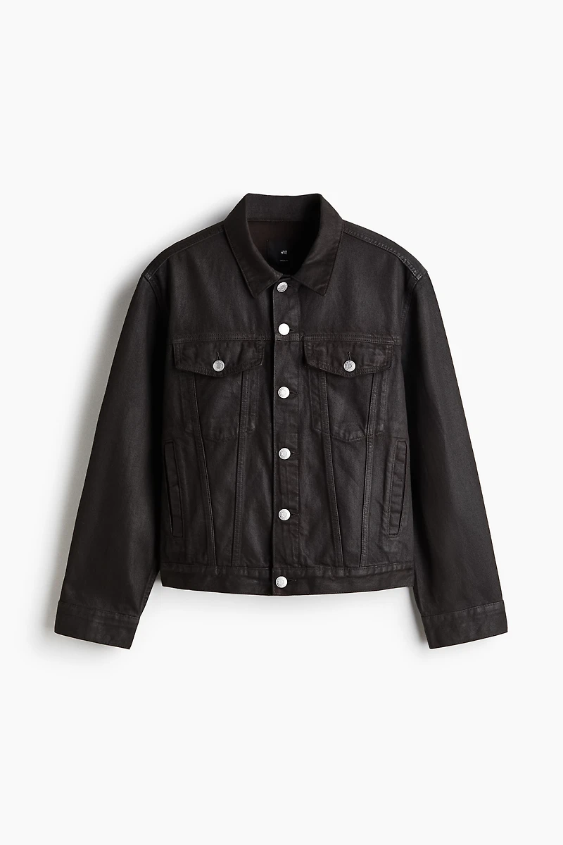 Coated Denim Trucker Jacket