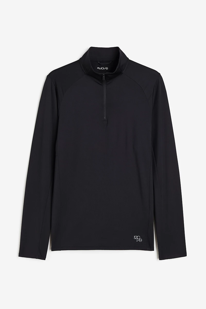 Regular-Fit Half-Zip Sports Shirt with DryMove™