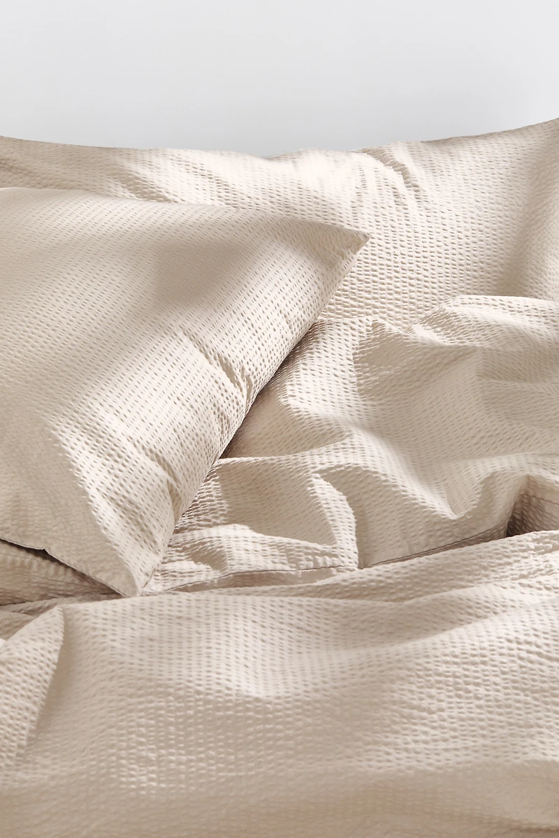 Seersucker King/Queen Duvet Cover Set