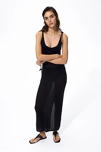 Fine-Knit Silk-Blend Dress