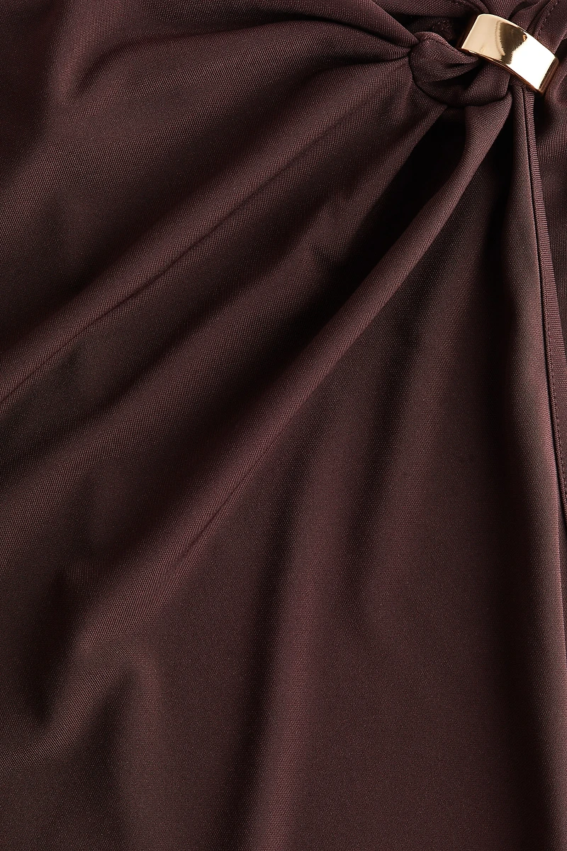 Draped-Detail Jersey Dress