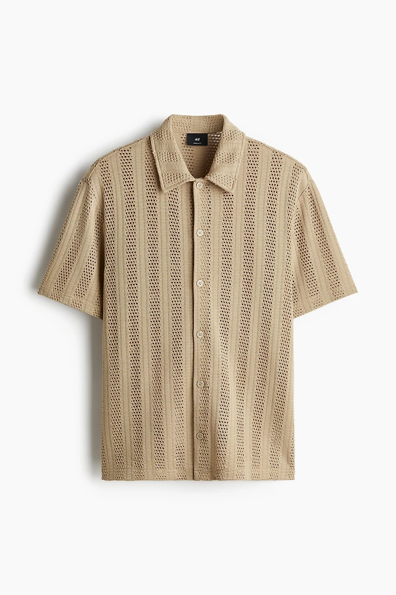 Regular Fit Jacquard-Knit Shirt