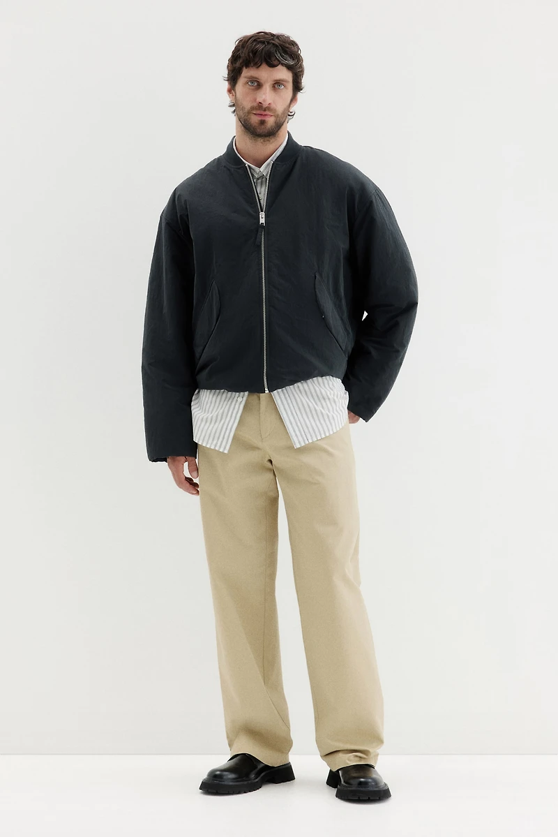 Blouson d'aviateur ample en nylon