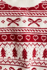 Loose-Fit Motif-Detail Sweater