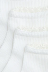 2-Pack Lace-Trimmed Ankle Socks