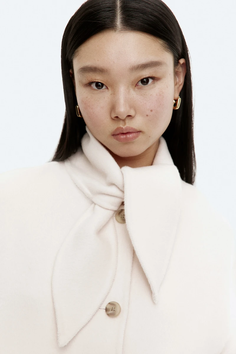 Veste faite main en laine mélangée