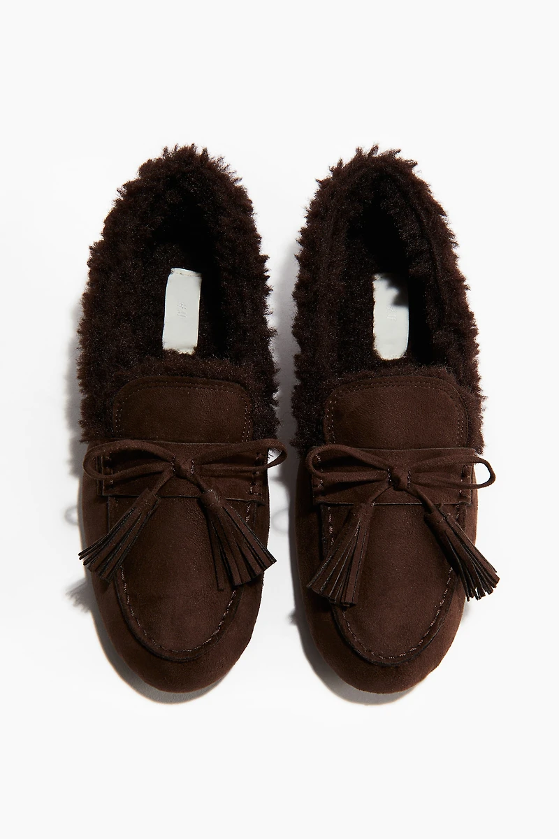 Chaussons chaudement doublés