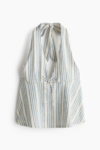 Tie-Detail Halterneck Top
