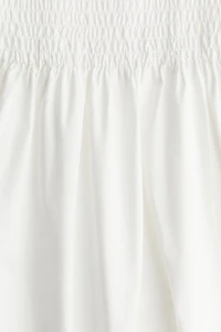 Tie-Shoulder-Strap Smocked Dress