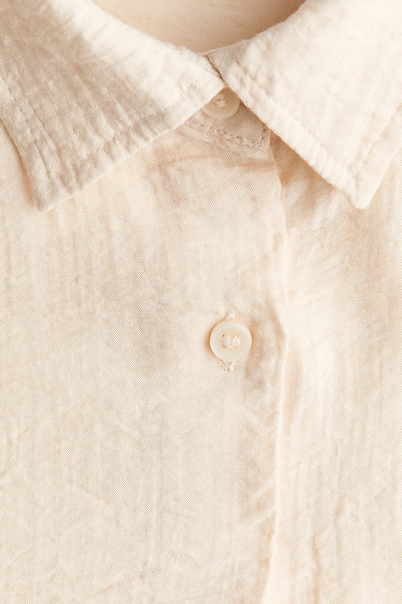 Crinkled Viscose-Blend Shirt