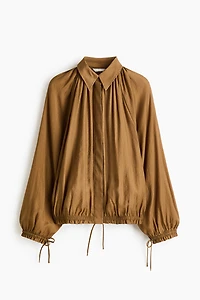 Chemise ample à cordons de serrage
