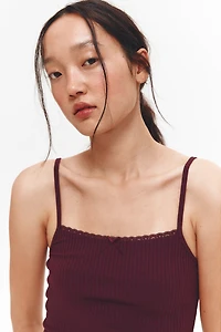 Lace-Trimmed Strappy Top