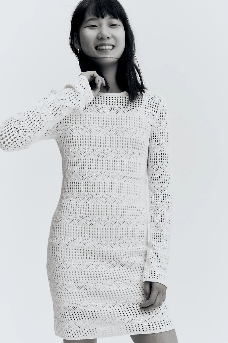 Crochet-Look Dress