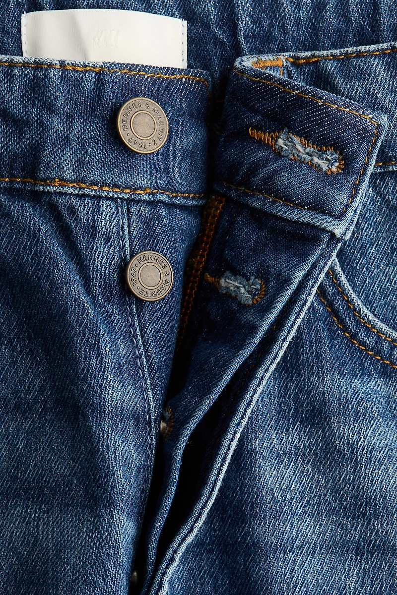 Wide High Waist Ankle Jeans