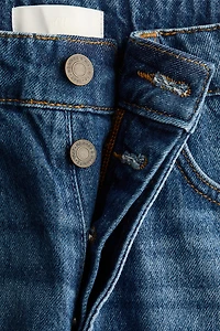 Wide High Waist Ankle Jeans