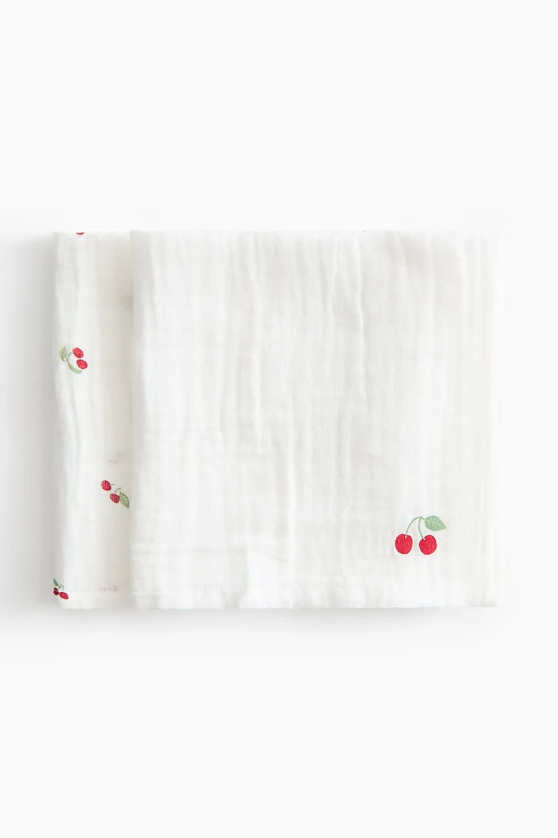 Lot de 2 carrés en mousseline
