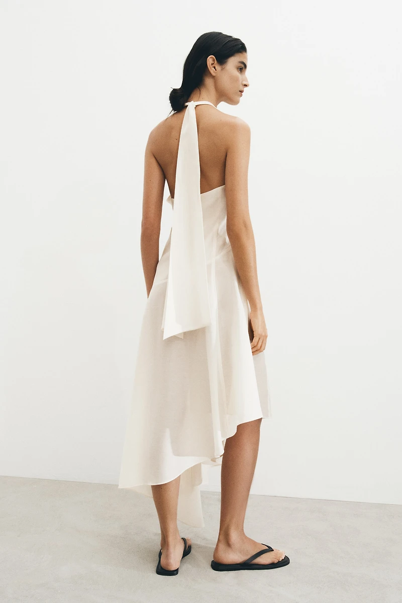Asymmetric Halterneck Dress