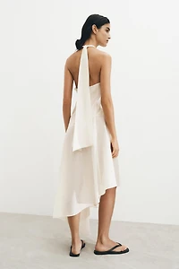 Asymmetric Halterneck Dress
