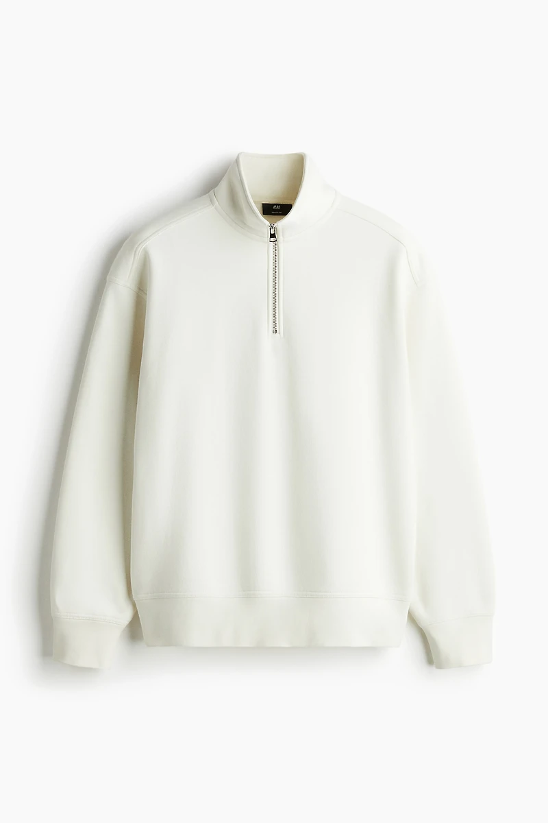 Loose Fit Half-Zip Sweatshirt