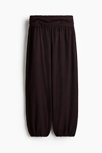 Crinkled Balloon-Leg Pants