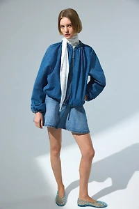 Gathered Bomber Jacket