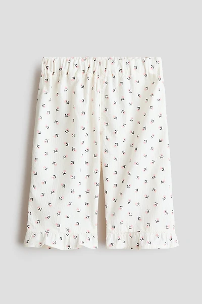 Pantalon volanté en coton
