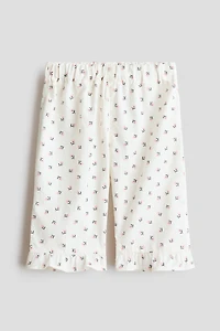 Pantalon volanté en coton