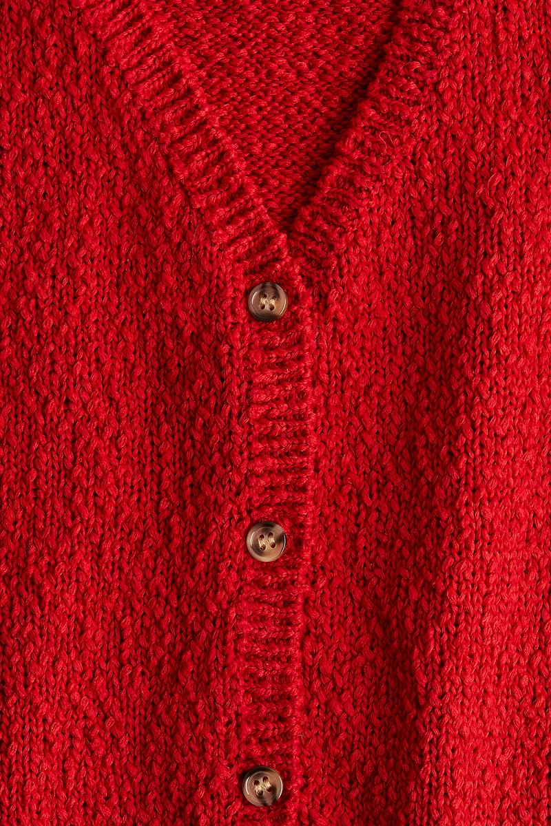Slub-knit cardigan