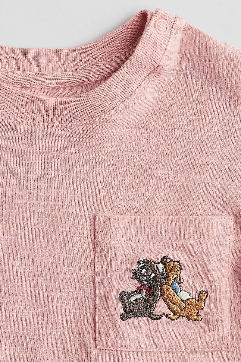 Cotton T-Shirt with Patch Pocket