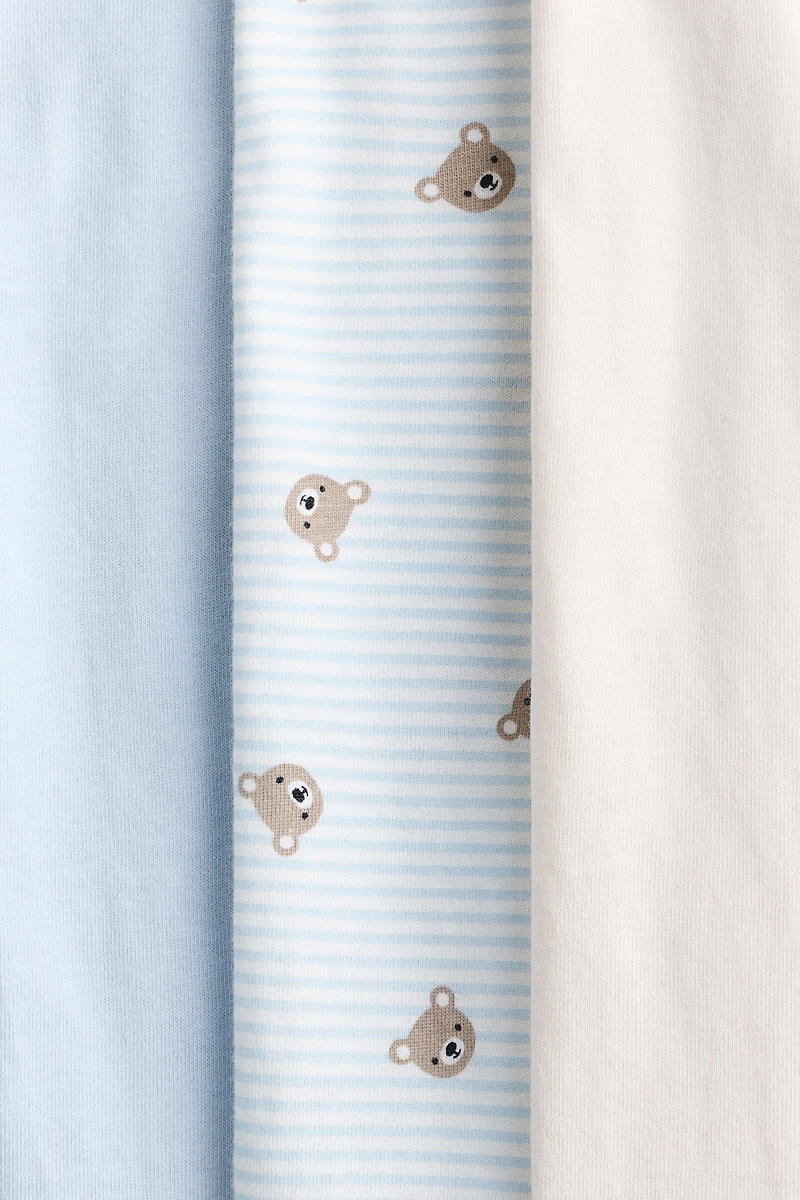 Lot de 3 pyjamas une pièce à fermeture éclair