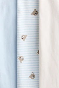 Lot de 3 pyjamas une pièce à fermeture éclair