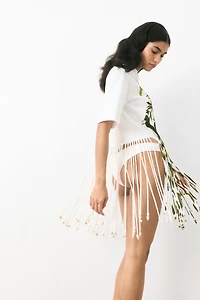 Fringed T-Shirt Dress