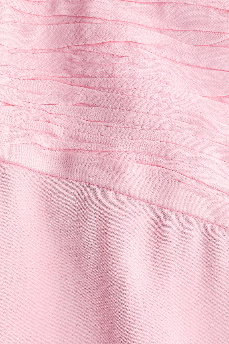 Cowl-Neck Satin Dress