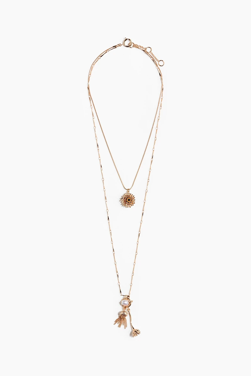 Double-Strand Pendant Necklace