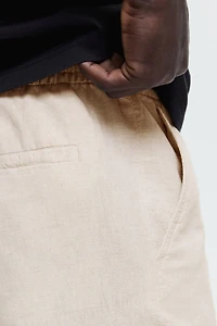 Regular-Fit Linen-Blend Pants