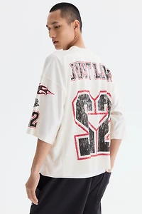 Oversized Printed Mesh T-Shirt