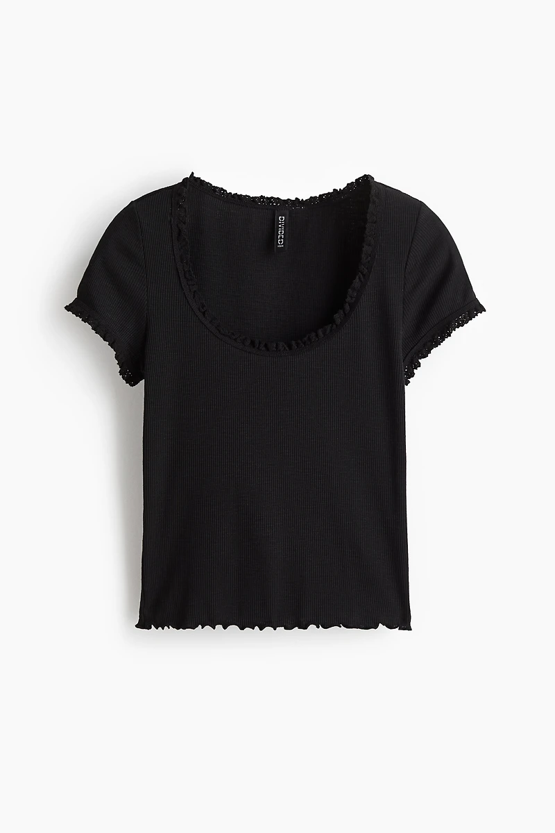 Lace-Trimmed Top